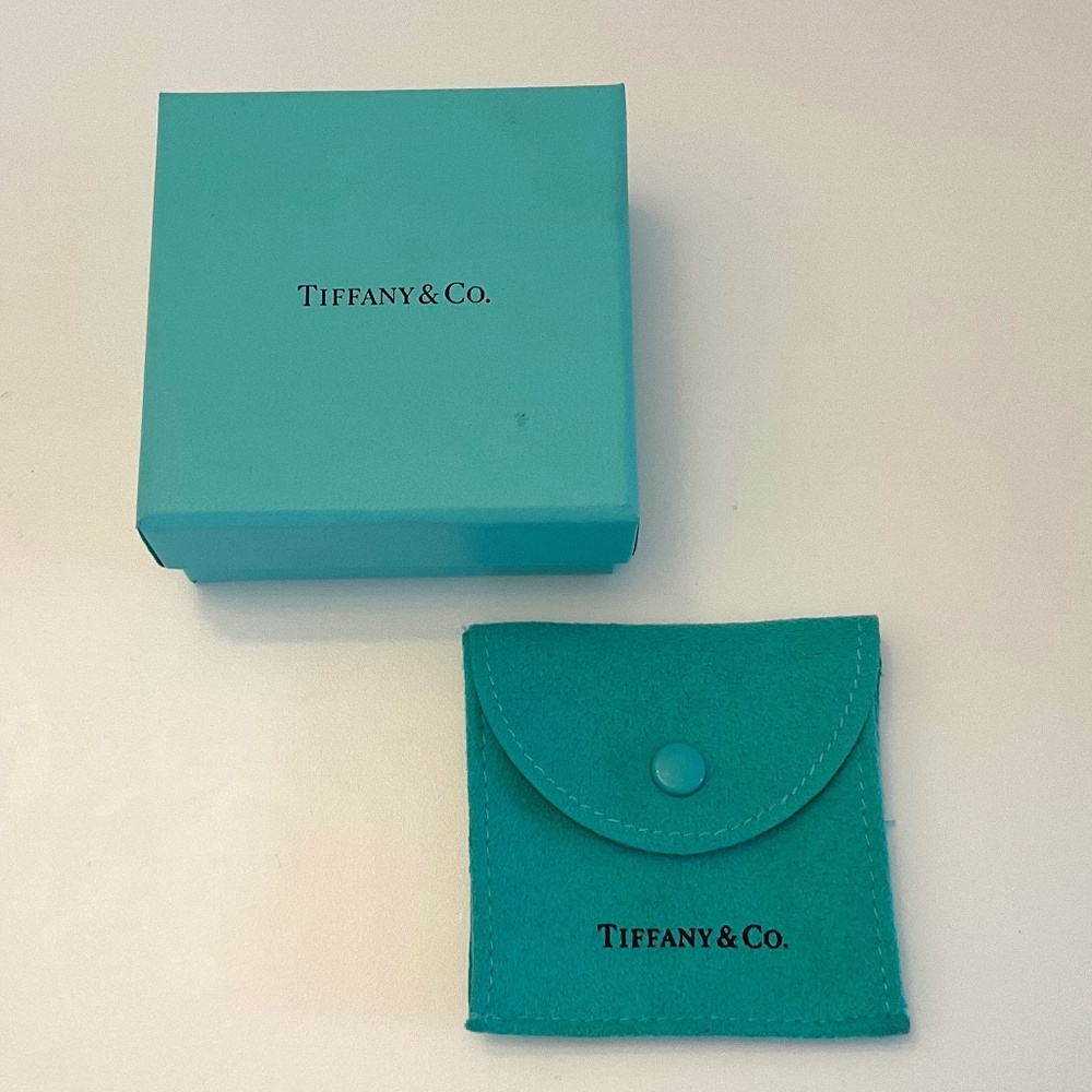 Empty Tiffany & Co. Blue Gift Box and Pouch